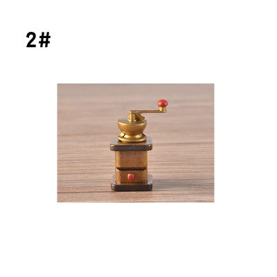 Espresso Accessories Coffee Decorate Mini Coffee Milk Cup Tamper Grinder Ornament Cafe Lovers Barista Model: 2