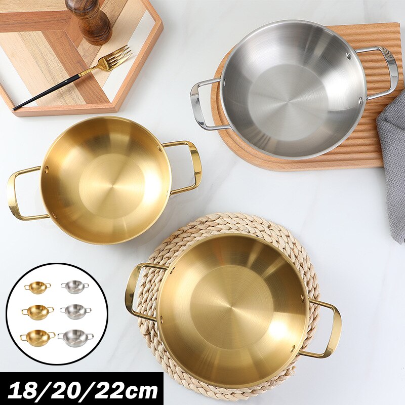 18/20/22cm Stainless Steel Seafood Pot Kitchen Cookware Noodle Pot Soup Pot Cooking Pot Accessories