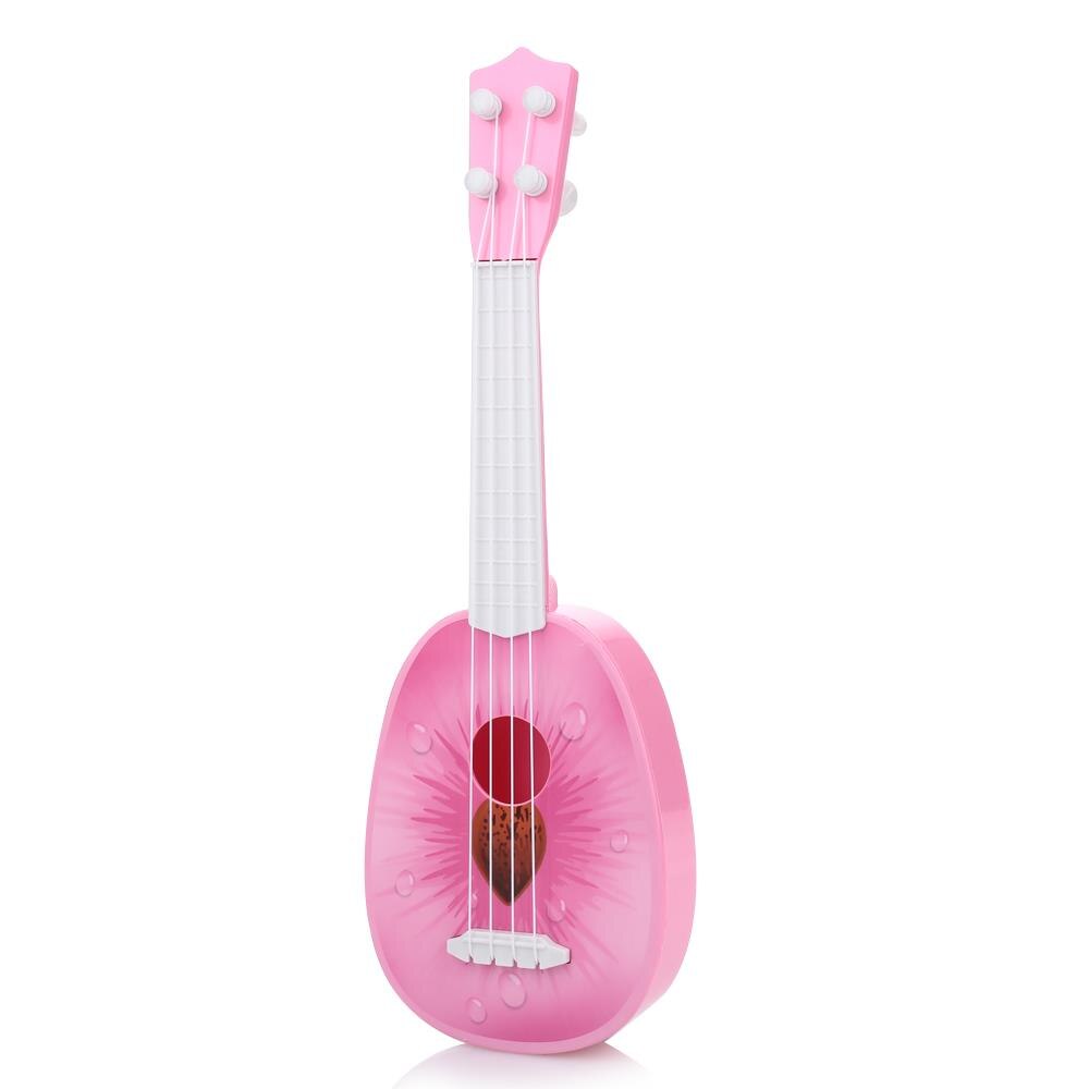 Ukelele musikalsk ukulele frugt lille guitar frugt guitar legetøj 4 stil søde børn sjove pædagogiske børn uke: Fersken