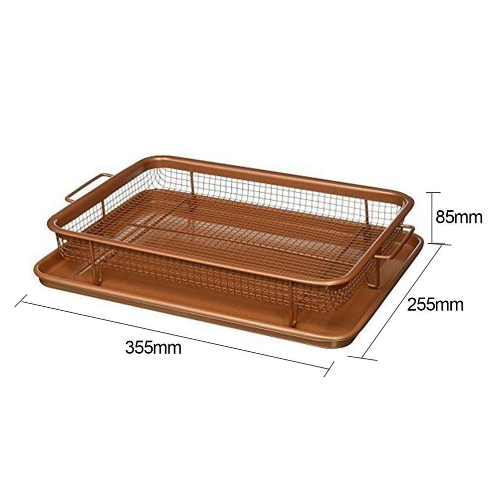 Practical Copper Fry French Chef Basket Easy Clean Household Kitchen Fry French Chef Basket Cooking Crispy Tray: Default Title
