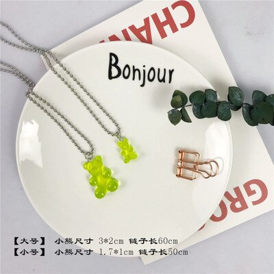 popular gummy bear trendy necklace women stainless steel chain womens necklace cheap jewelry with