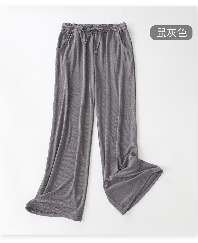 Pantalones de Pijama de piernas anchas para mujer, ropa de dormir femenina, para estar en casa, para primavera y otoño, nuevos