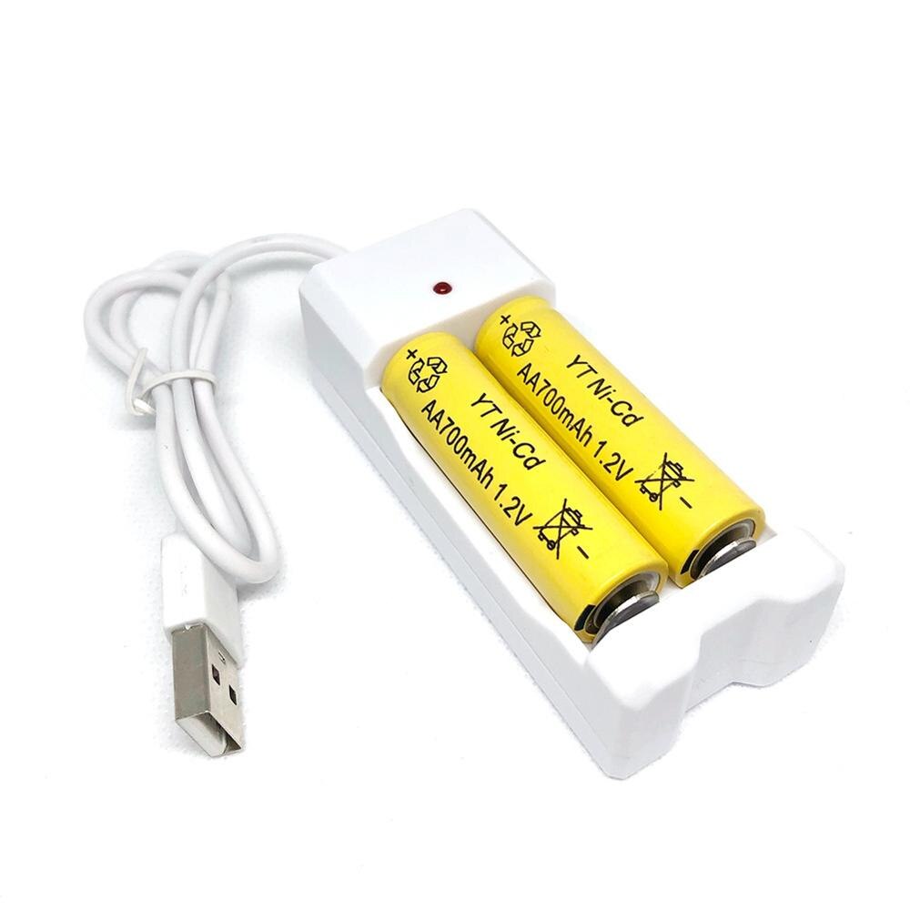 USB 2 Slots Fast Charging Battery Charger Short Circuit Protection AAA and AA Rechargeable Battery Station