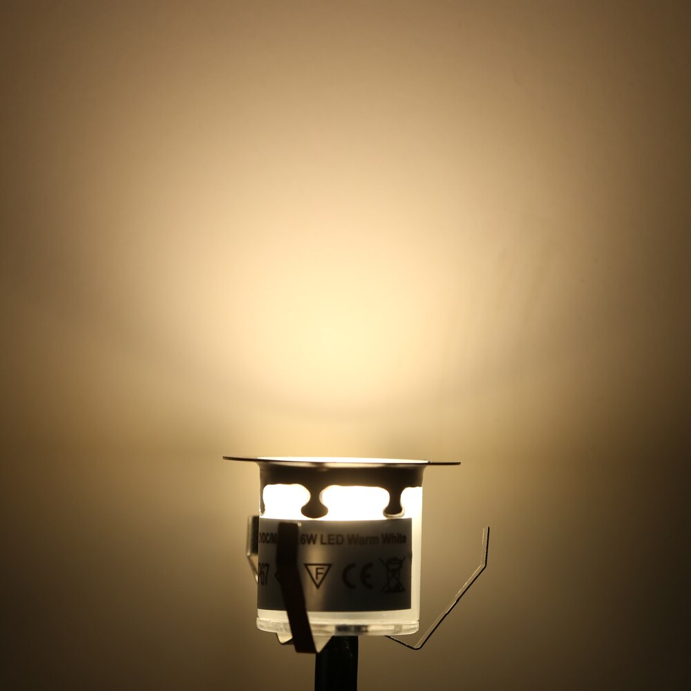 10PCS 32mm LEDs Lights 0.6W 500LM Small Recessed In-ground Underground IP67 Waterproof Outdoor Pathway Floors Decorations Lamp