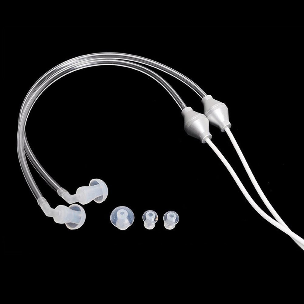3,5mm Universal- Anti-Strahlung Binaural Luft Rohr Ohrhörer mit Mic für iPhone
