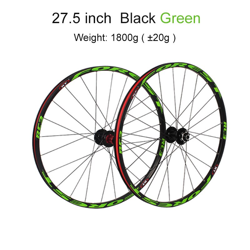 Mountainbike Mtb Cross Country Fietsen Wheel Hub Fietsonderdelen 26 27.5 Inch RC3 Peilin Dragende Aluminium Fiets: 27.5 Black green