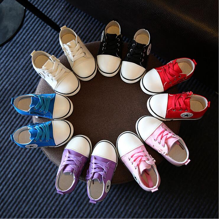 printemps toile chaussures pour enfants filles respirant chaussures de sport garçons et filles pas puant pieds doux chaussures de sport pour enfants