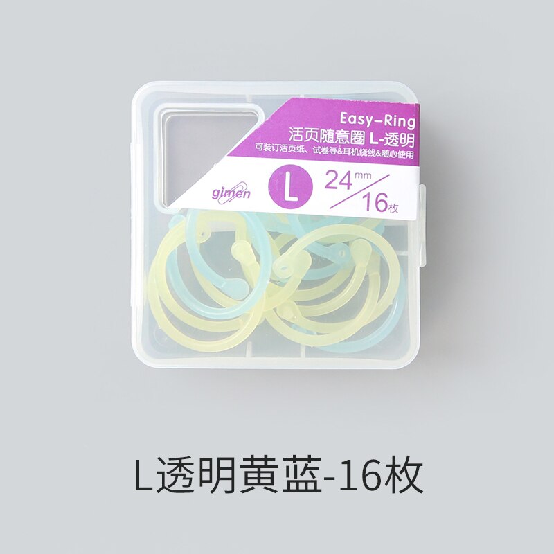 book ring Binder Ring planner Ring Binder Paper Retaining Ring Fixing Clip Card Binding Punching Loose Leaf Ring Book Binding: J