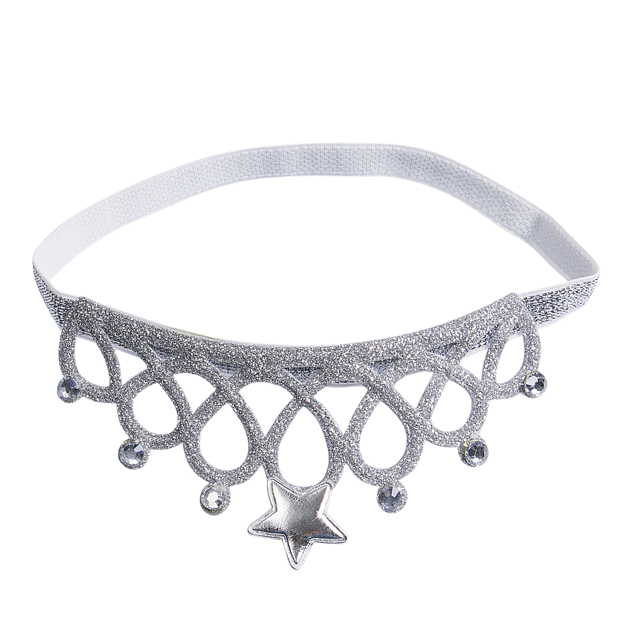 Accesorios para el pelo de bebé, diadema de corona para niña, Tiara para niña, disfraz de princesa de cumpleaños,: Plata