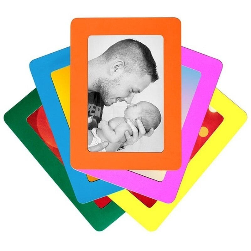 5 Zoll bunte magnetische Bilderrahmen Fotomagnete Fotorahmen für Kühlschrank perfekt für Familienfotos und Erinnerungen