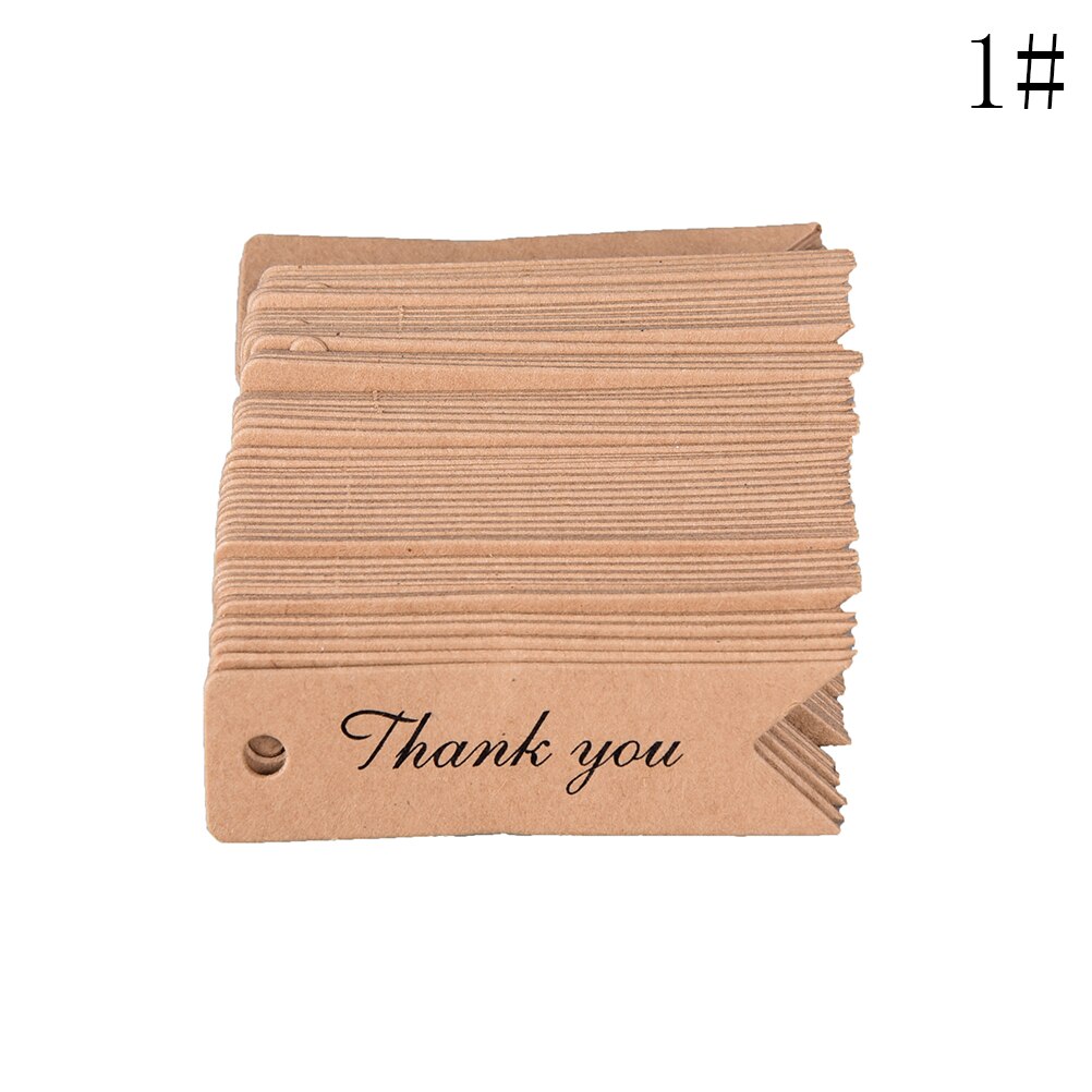 100 pièces "merci" "Fait Main" Kraft étiquettes Étiquette Volante En Papier Pour Artisanat Papier Étiquette fournitures de fête étiquettes De Vêtement: 1