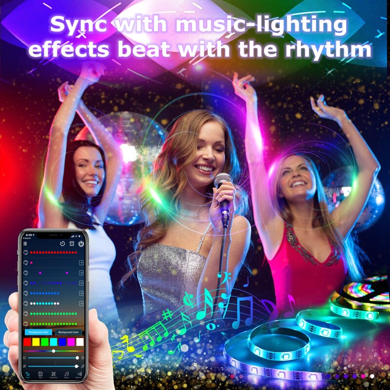 WS2812B Led Strip Verlichting Rgbic Bluetooth 1M-30M Usb Individueel Adresseerbare Smart Flexibele Tape Diode Voor Tv computer Backlight