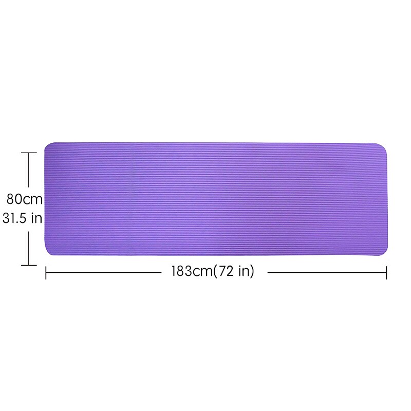 15mm tjocka nrb halkfria yogamattor för fitness smaklösa pilates gym träningsdynor med yogarem 183 cmx 80cm superstora