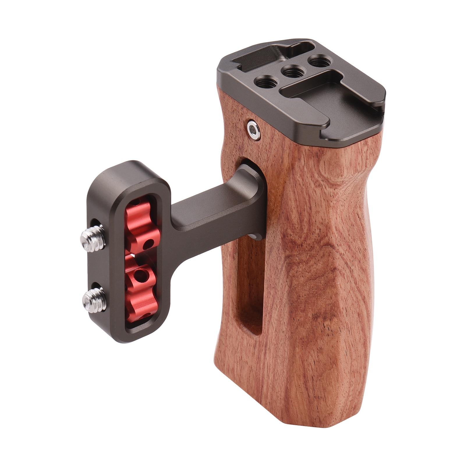 Andoer Kit gabbia per fotocamera in lega di alluminio con Video Rig maniglia superiore sostituzione impugnatura in legno per Sony A7R III/ A7 II/ A7III: Wooden Hand Grip