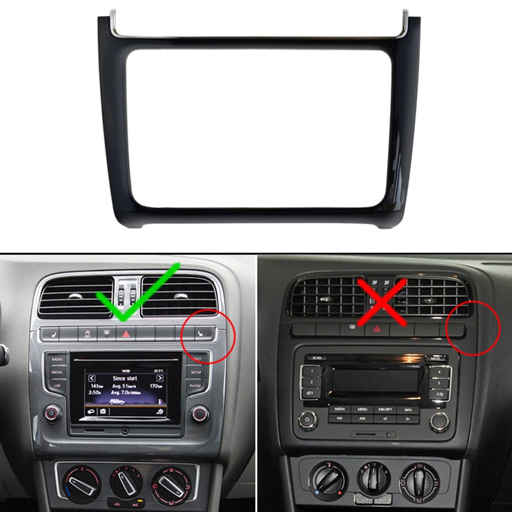 Android Auto DVD Frame voor Volkswagen VW Polo 2 Din Auto Radio Stereo Fascias Speler Panel dashboard