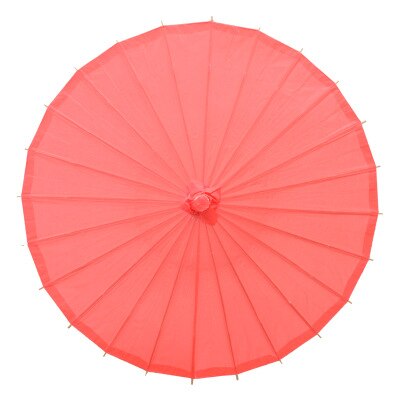 Sombrilla de papel de color chino para baile tradicional de China, paraguas de papel blanco DIY, pintura a mano, suministros de , 40CM, 1 Uds.: 40CM red