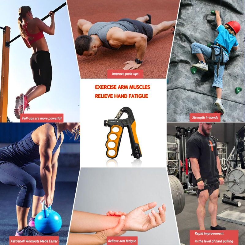 Entraîneur de renforcement musculaire de poignée de 5 à 100kg, pince de force réglable pour les mains, extenseur de poids de poignet, accessoires d'exercice de gymnastique
