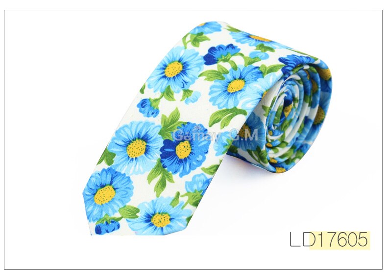 Floral Tie for Men Narrow Casual Mens Ties for Wedding Party Flower Skinny Neckties for Women Printed Male Neck Ties