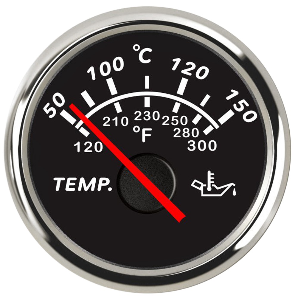 52mm Auto Wassertemperaturanzeige Auto Temperaturanzeige Wassertemperatur Digital Meter + Sensor für Auto LKW Marine Stiefel benutzerdefinierte: Silber