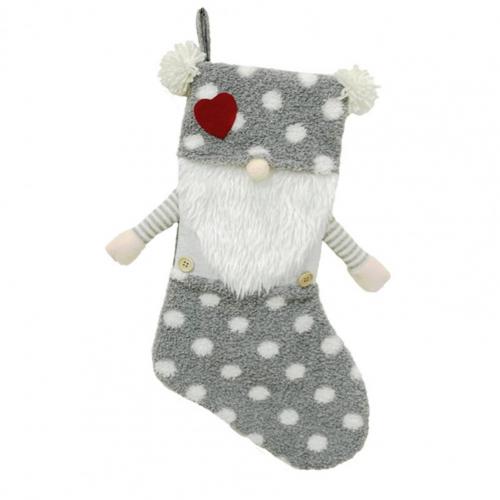 Muñeco sin cara de tela para decoración de niños, Media coloreada y brillante: Grey