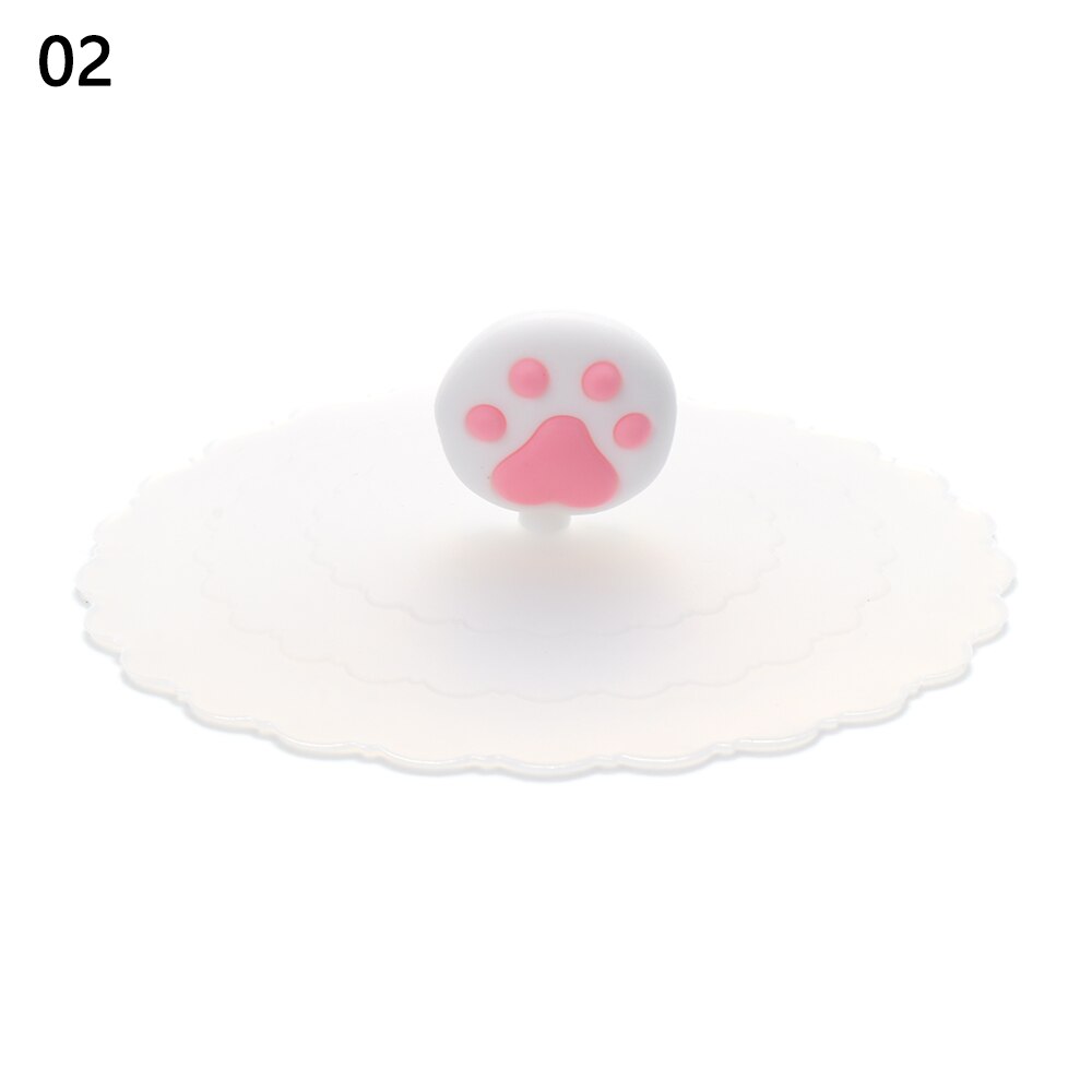 10cm Cartoon Cute Silicone Cup Cover Heat-resistant Leak Proof Sealed Lids Cap Dustproof Cup Cover Tea Coffee Lid Home Supplie: 2