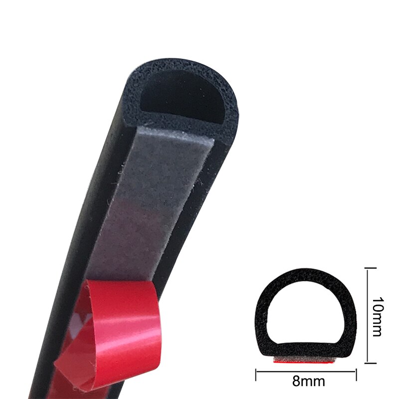 Petite porte de camion de type D de 2 mètres, joint en caoutchouc en forme de D, bande météorologique OEM creux universel