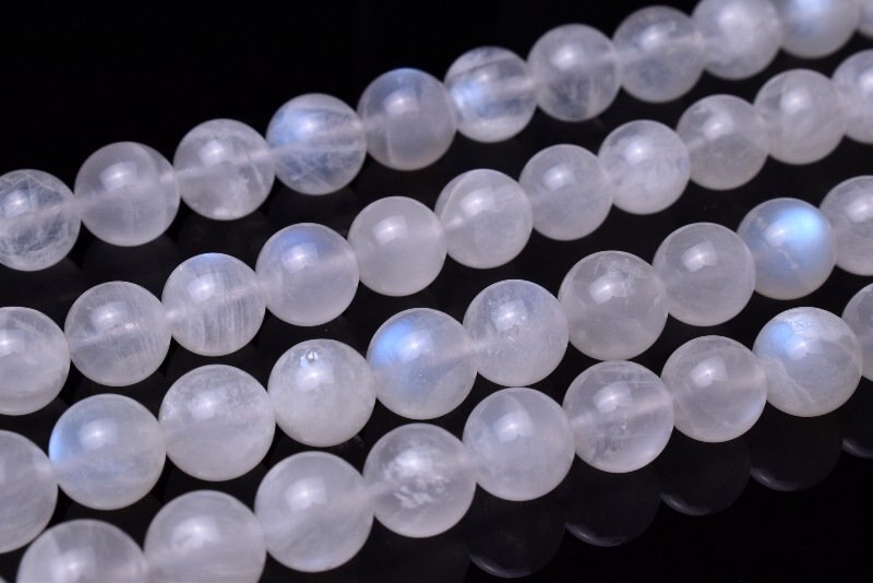 Wysokiej jakości kamień księżycowy 6mm-12mm inteligentna biżuteria moda długi łańcuch