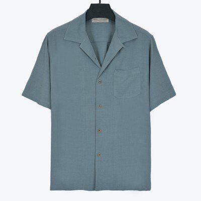 Vier kleuren zijden overhemden heren effen korte mouwen plus size herenoverhemd casual enkele zak zwart blauw grijs groen grote pasvorm 85-130kg: Grijs / Xxl