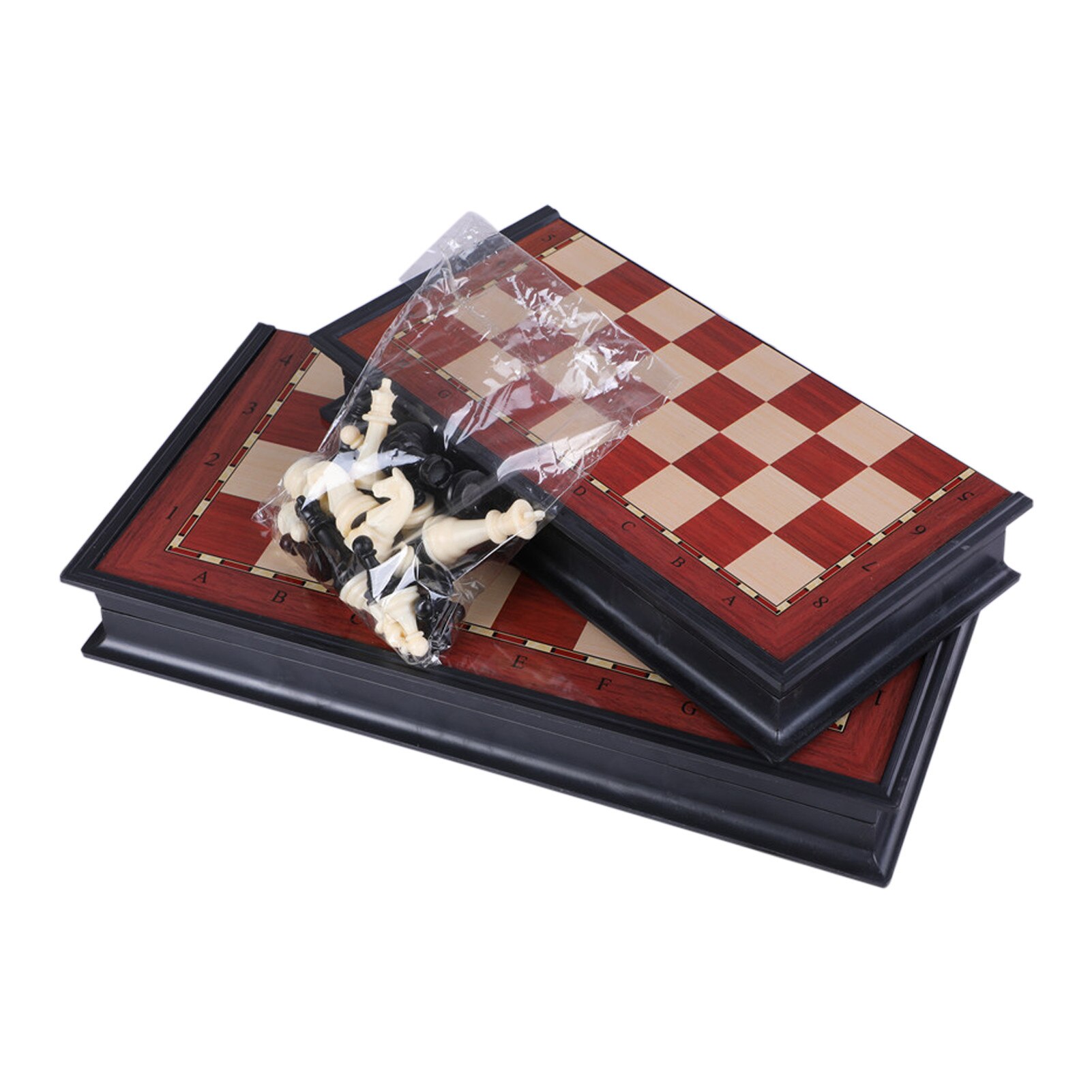 Wooden Folding Magnetic Chess Set Solid Wood Chessboard Magnetic Pieces Entertainment Travelling Board Game Adults Children