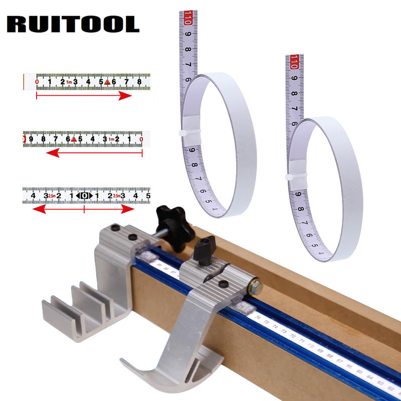 Miter Track Tape Measure Self Adhesive Metric Steel Ruler Miter Saw Scale For T-track Router Table Saw Band Saw Woodworking Tool