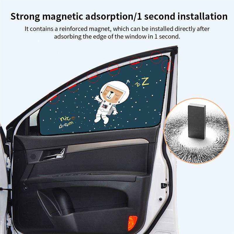 Ombre magnétique rideau Automobile parasol enfants ombre voiture ombre dessin animé ombre dessin animé ombre pour voiture fenêtre enfant