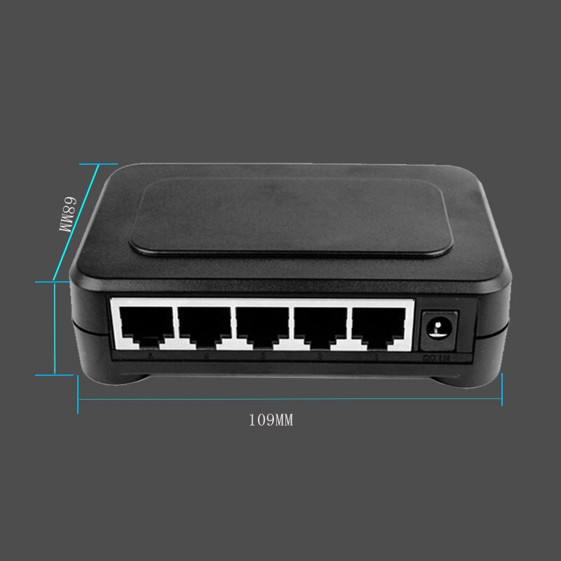 5 Port 1000Mbps Gigabit Switch network switches Optinal US EU plug plastic shell shenzhen factory porduction support OEM ODM