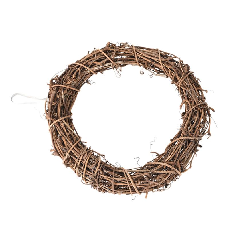 30CM DIY Hängen Kranz Rattan Ring Band Handwerk Weihnachten Dekorationen Weihnachten Hochzeit Kränze Heimat Party Dekor DIY Blumen- Kranz