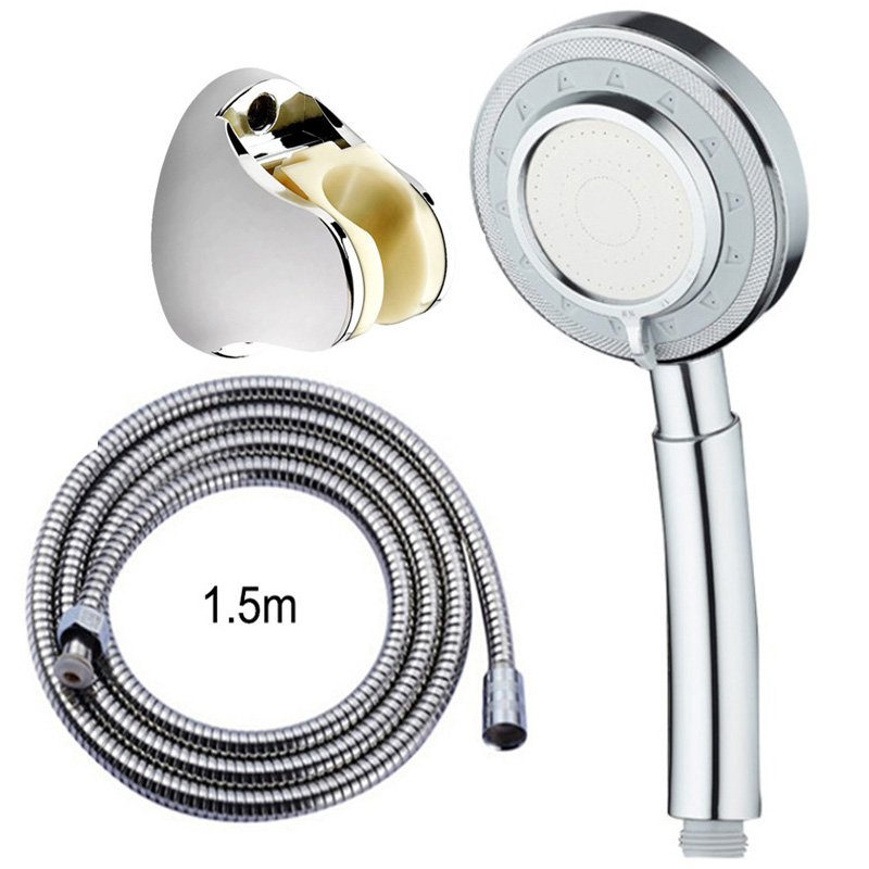 Shower Head With Hose Set High Pressure Water Saving Showerhead Holder Rainfall 3 Modes of Spray Atomization Shower: shower head set