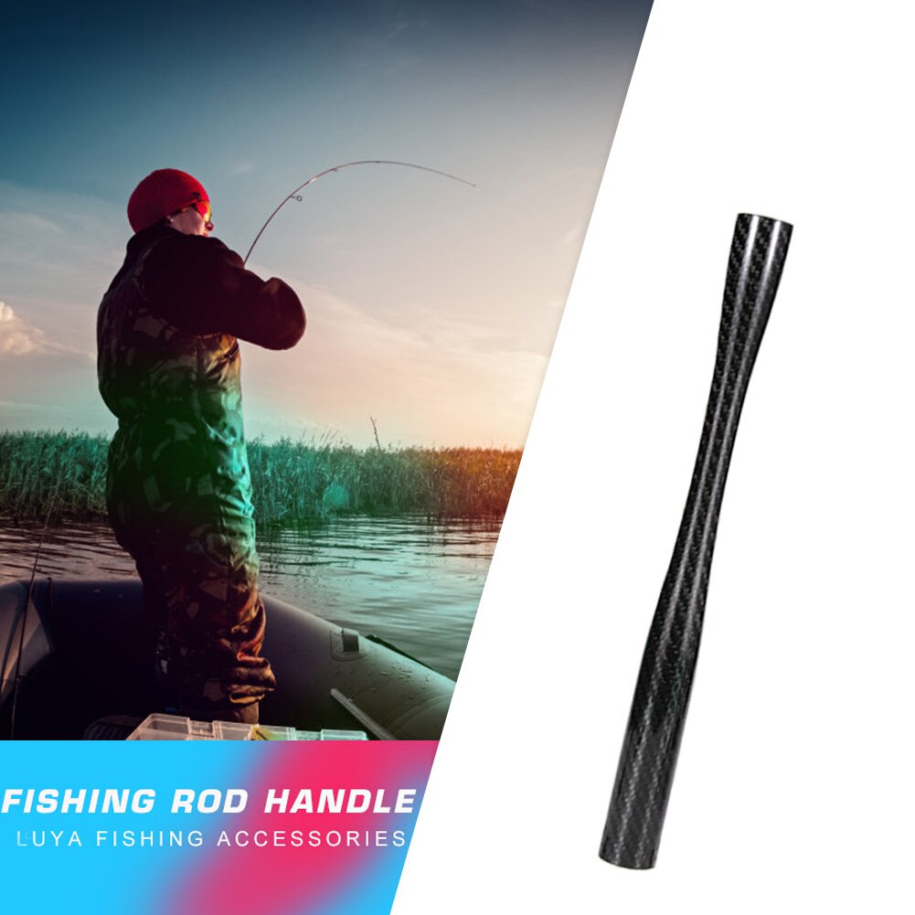 Fishing Rod Wrap Anti Slip Static Handle Sleeve Non-Slip Heat Shrink Wrap Tubing Insulation DIY Carbon Fiber Fishing Grip 2PC