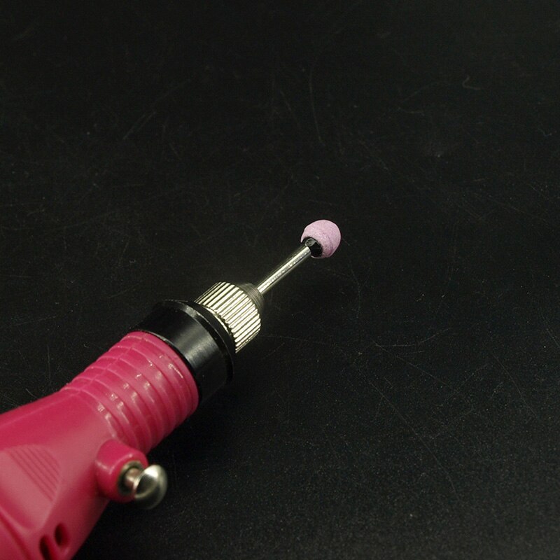 EasyNail-broca esférica Korund para uñas, broca rotativa de piedra de cerámica rosa, herramientas de manicura y pedicura, accesorio de taladro eléctrico, 1 ud.