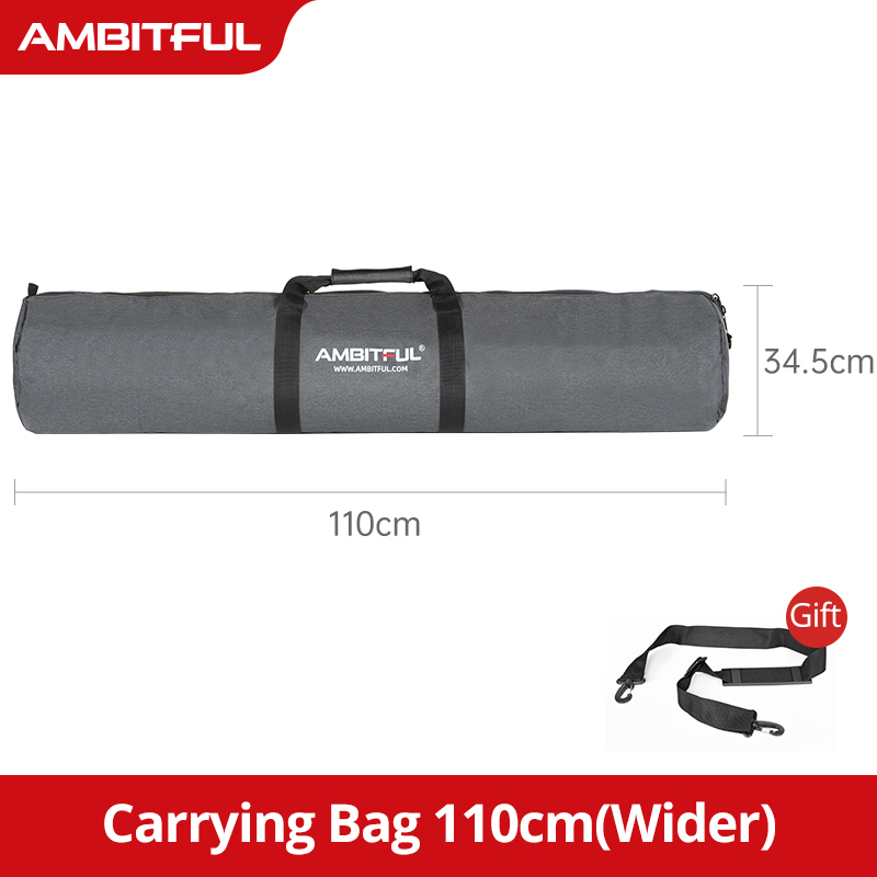 AMBITFUL Draagtas TB PRO 50/60/70//80/90/100/110/120/130/140 cm Gewatteerde Camera Monopod Statief Case Draagbare Schouderbanden: Paars