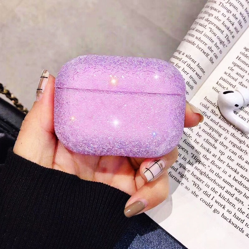 EKONEDA Bling Diamanti Di Lusso di Caso Per Airpods Caso di Colori Della Caramella Della Ragazza Della Copertura di Protezione Per Airpods 2 Airpods pro auricolare casi: Airpods Pro Purple