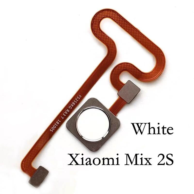 Home button fingerprint sensor flexible cable for Mi Mix 2 2s mobile phone repair accessories: Mix 2s White