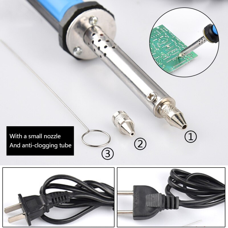 High Quality EU 2in1 40W 220V Soldering Iron PCB Solder Sucker Desoldering Vacuum Pump Welding Tool Soldering Iron