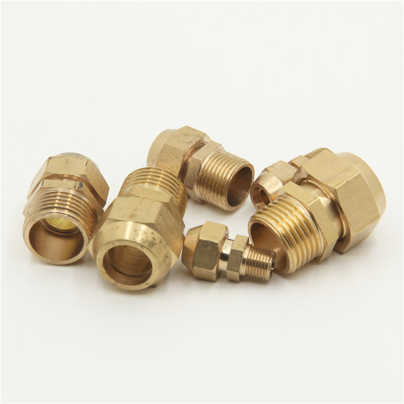 copper Flaring directly connect 1/8" 1/4" 3/8" 1/4" Male Thread brass fitting copper expansion estuary flared Adapter Connector