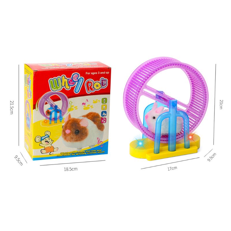 1Set LED Licht Musik Hamster Rad Roller Elektrische Spielzeug für Kinder Kinder Bildung Lernen Spielzeug