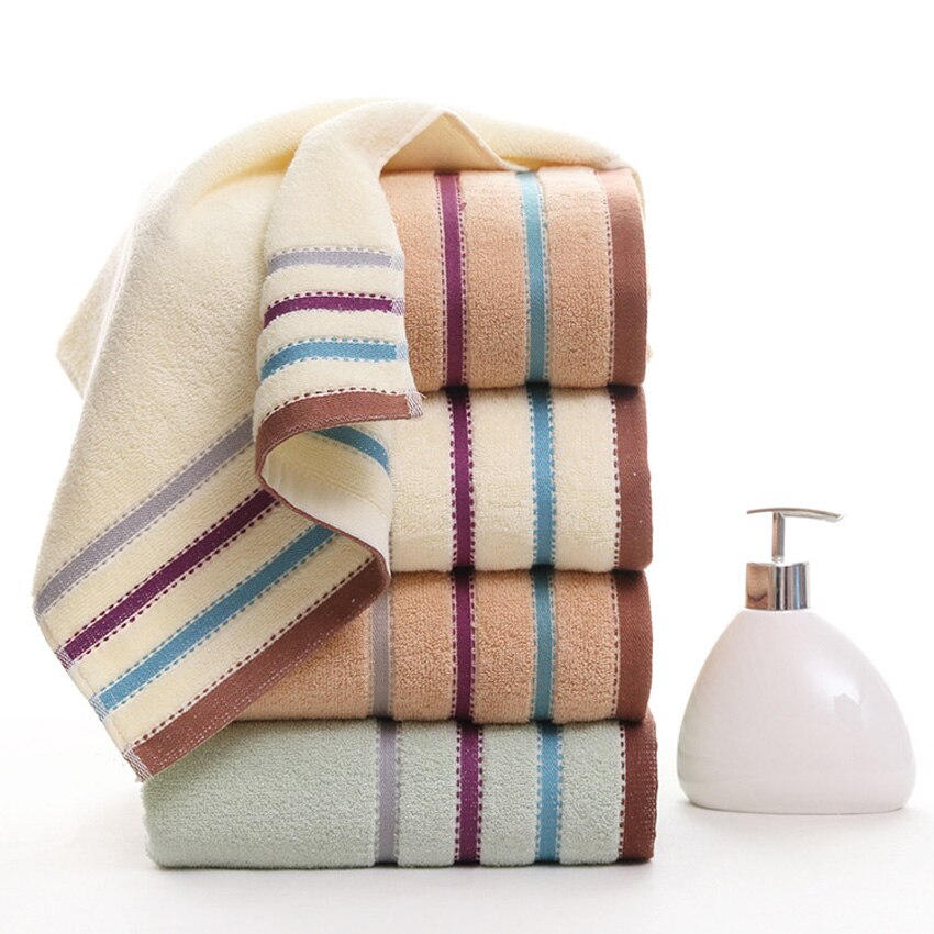 Streep Handdoek Set Soft Beauty Gezicht Spa Handdoek 100% Katoen Badhanddoek Grote Handdoek Thuis Badkamer Voor Volwassenen Kids 3 kleuren serviette De Bain