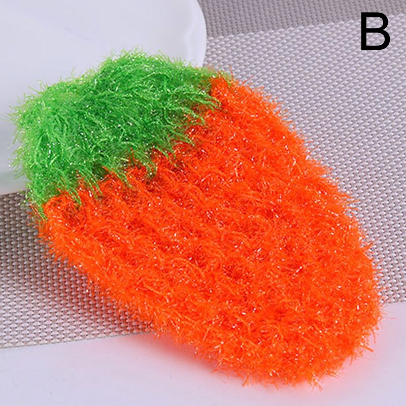 1Pc Strawberry Polyester Yarn Dish Cloth Kitchen Cleaning Brush Dishwashing Brush Cleaning Brushes Pot Pan Sponge Scouring Pads: B