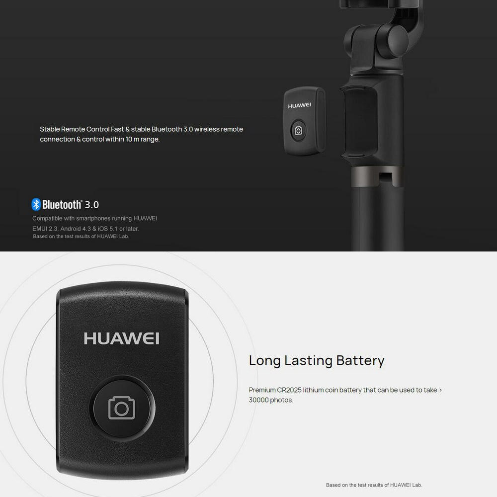 Huawei Honor perche à Selfie Bluetooth sans fil AF15 trépied de voyage Portable télécommande monopode pour téléphone iOS et Android Support de trépied léger de voyage pliable pour téléphone iPhone Xiaomi Huawei,