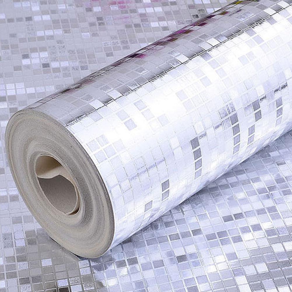 10m*53cm 3d vanntett glitter speil effekt mini mosaikk glitrende lys refleksjon gullfolie sølvfolie tapet ktv bar