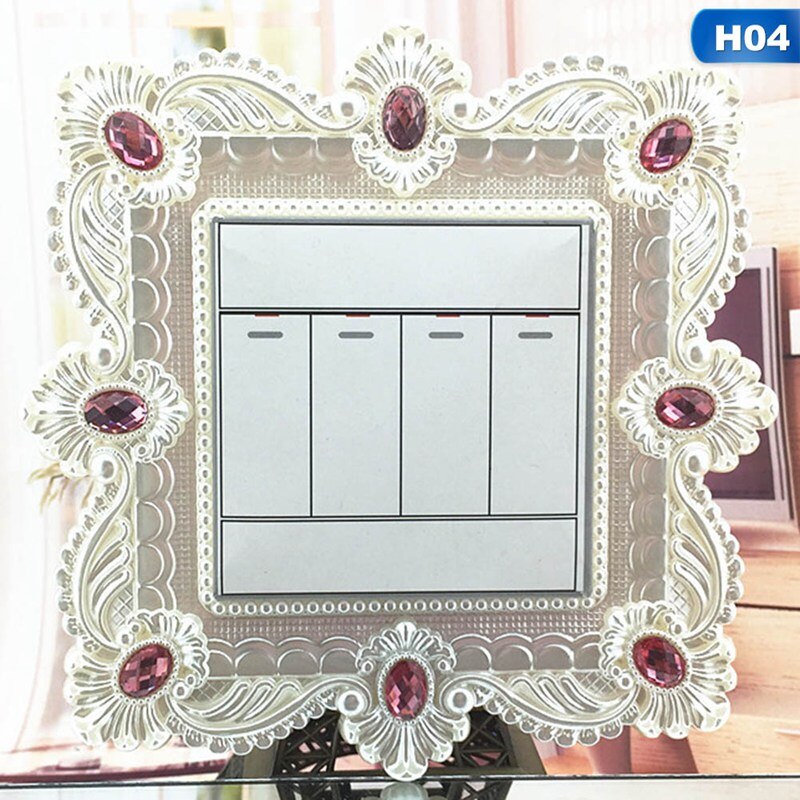 Resin Single Light Switch Surround Socket Finger Plate Panel Cover for Home Office Decoration Wall Sticker: PWS0226H04