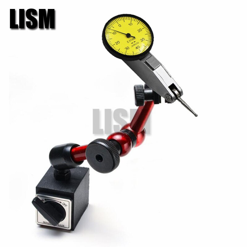 Mini Universal Flexible stand with Dial Test 0.8mm dial Indicator Magnetic Base Holder Stand Magnetic Correction Gauge Stand