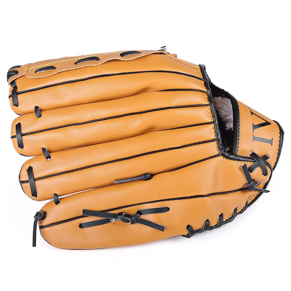 PVC Leather Left Hand Baseball Glove Outdoor Sports Brown Glove 11.5"/12.5" Softball Baseball Practice Equipment for Men Women