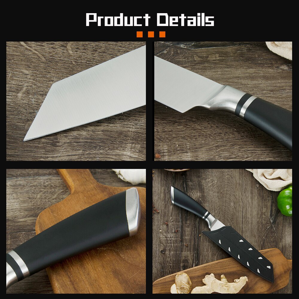 Sowoll Beef Slicing Knife 8 Inch Master Chef Knives Seamless Welding Stainless Steel Cleaver Cooking Knife Kitchen Slice Knives